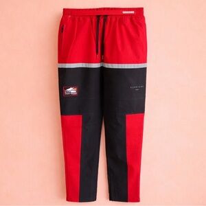 Vie + Riche Paris Panelled Jogger Pants Red Black Size L